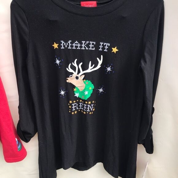 C & B Sport by Croft and Barrow Women's And Joyland Christmas Shirts Size small - Picture 5 of 11